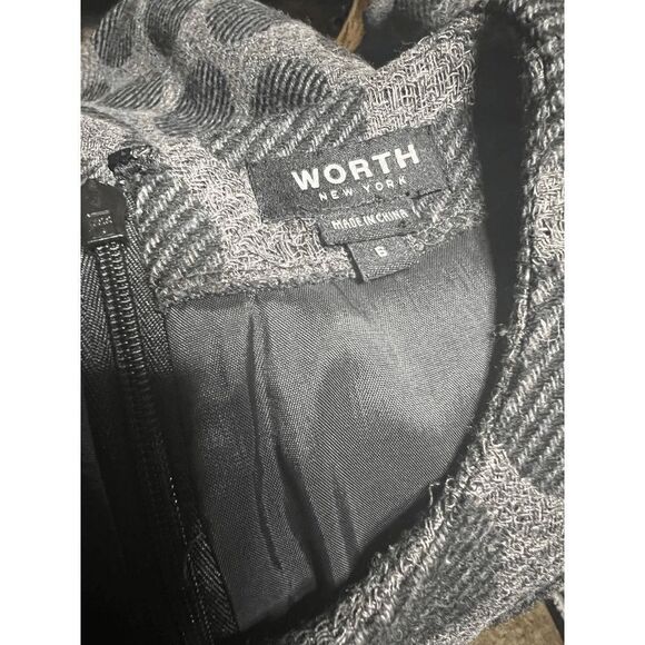 Worth Wool Short Sleeve Gray Polka Dot Dress Size 6 - Picture 3 of 4